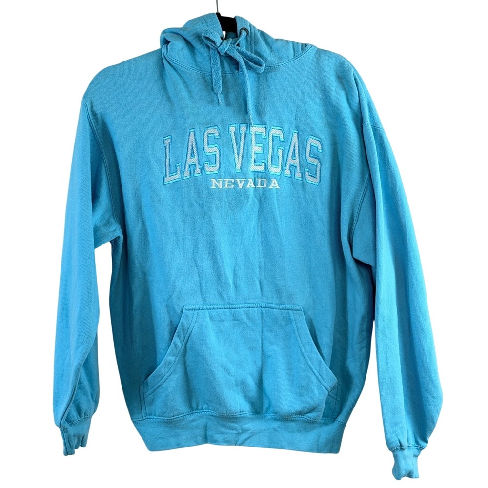 Pacific & Co‎ Hoodie Sz Sm Blue Las Vegas Nevada Embroidered Sweatshirt
